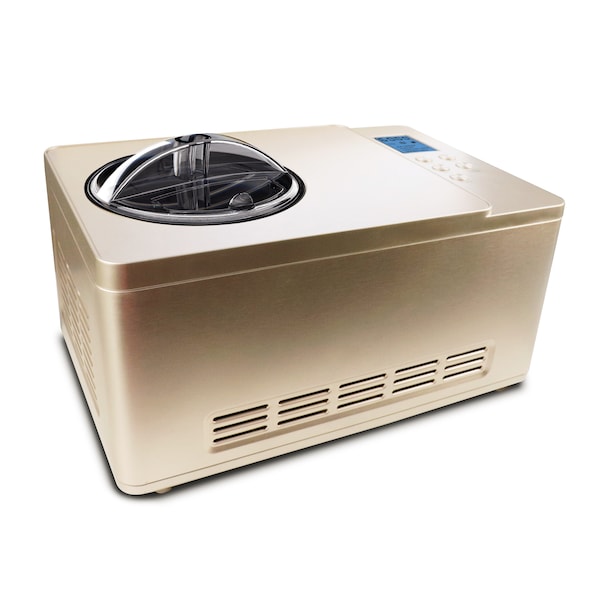Whynter Ice Cream Maker, 2 Qt Cap., SS Bowl, Yogurt Function, Champagne Gold - ICM-220CGY