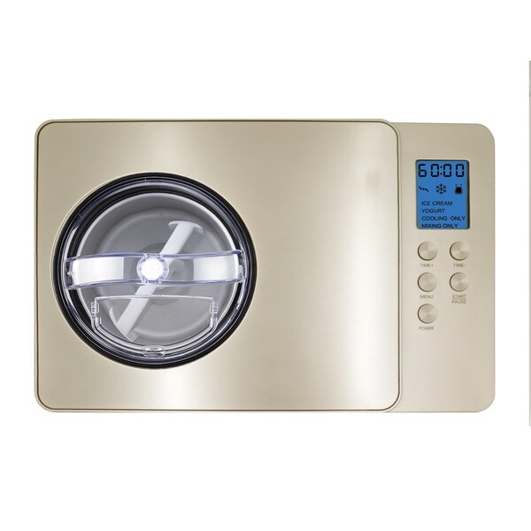 Whynter Ice Cream Maker, 2 Qt Cap., SS Bowl, Yogurt Function, Champagne Gold - ICM-220CGY