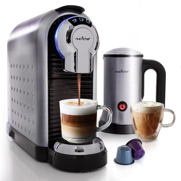 Nutrichef Coffee Machine With Milk Frother - PKNESPRESO70