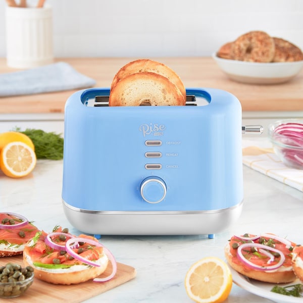 Rise By Dash Plastic Blue 2 slot Toaster 7.4 in. H X 7.2 in. W X 11.1 in. D - RTT200GBSK06