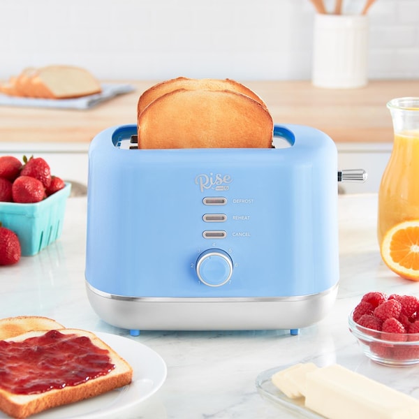 Rise By Dash Plastic Blue 2 slot Toaster 7.4 in. H X 7.2 in. W X 11.1 in. D - RTT200GBSK06