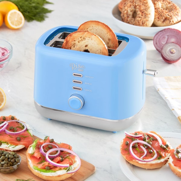 Rise By Dash Plastic Blue 2 slot Toaster 7.4 in. H X 7.2 in. W X 11.1 in. D - RTT200GBSK06