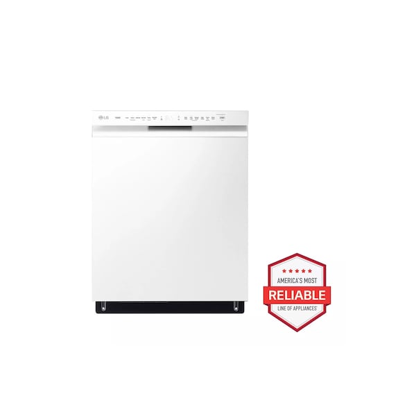 Almo White Front Control QuadWash Dishwasher with 3rd Rack and LoDecibel Operation - LDFN4542W