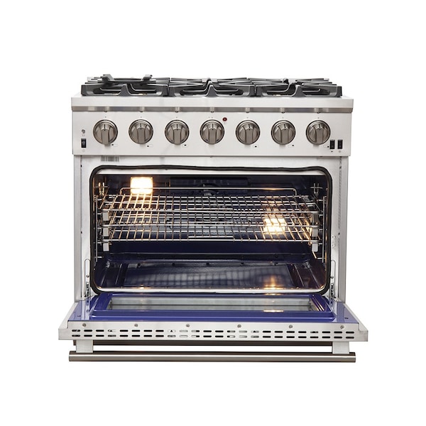 Forno Capriasca Titanium Professional 36In. Freestanding Gas Range - FFSGS6260-36