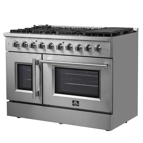 Forno Galiano 48In. Freestanding French Door Gas Range - FFSGS6444-48