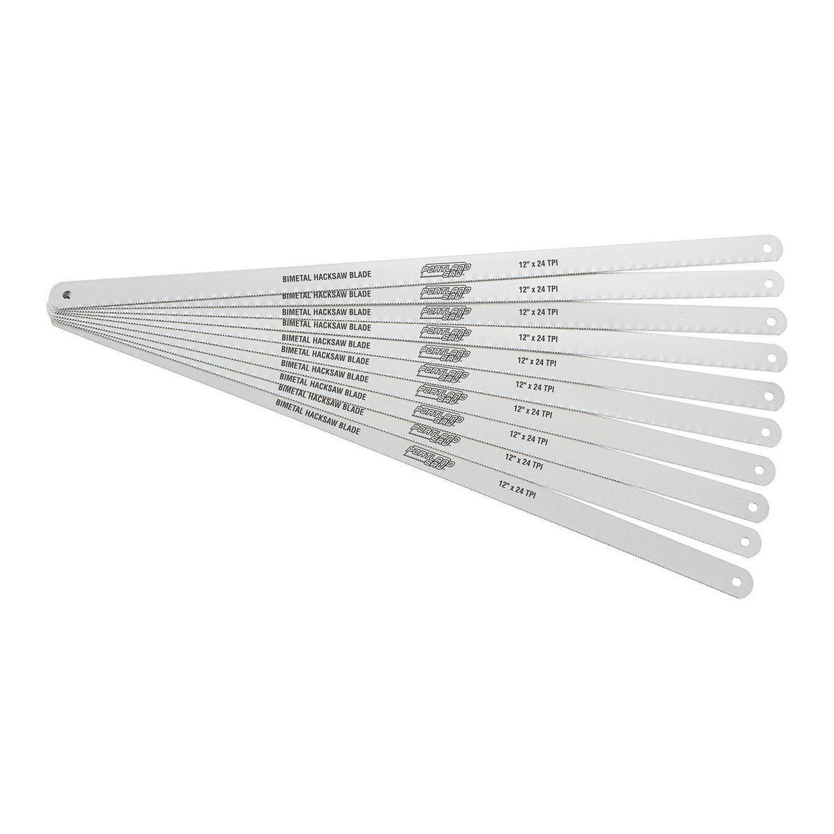 Cuchillas para sierra de arco bi-metal de 12 pulgadas y 24 dientes por pulgada de Portland, paquete de 10 - 60285