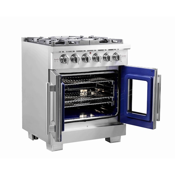 Forno Capriasca 30In. Freestanding French Door Gas Range - FFSGS6460-30