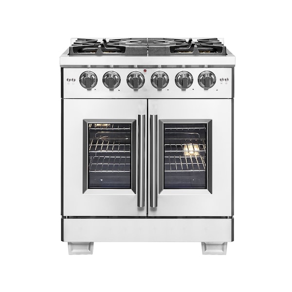 Forno Capriasca 30In. Freestanding French Door Gas Range - FFSGS6460-30
