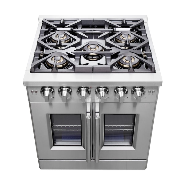 Forno Capriasca 30In. Freestanding French Door Gas Range - FFSGS6460-30