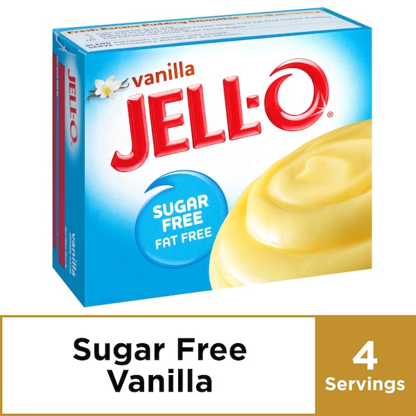 Pudín instantáneo de vainilla sin azúcar y sin grasa Jell-O 1 oz., paquete de 24 - 10043000205522
