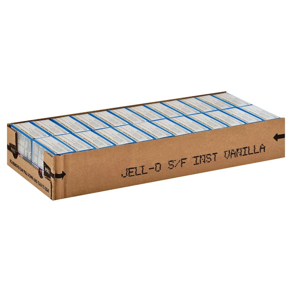Pudín instantáneo de vainilla sin azúcar y sin grasa Jell-O 1 oz., paquete de 24 - 10043000205522