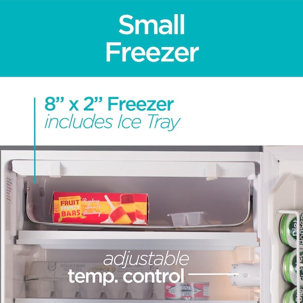 Black & Decker Compact Refrigerator Energy Star Single Door Mini Fridge with Freezer, 4.3 Cubic Ft., VCM - BCRK43V
