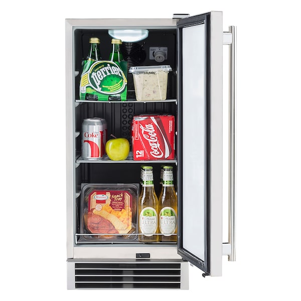 Maxx Ice Refrigerator 3 cu.ft., Outdoor, Stainless Steel - MCR3U-O