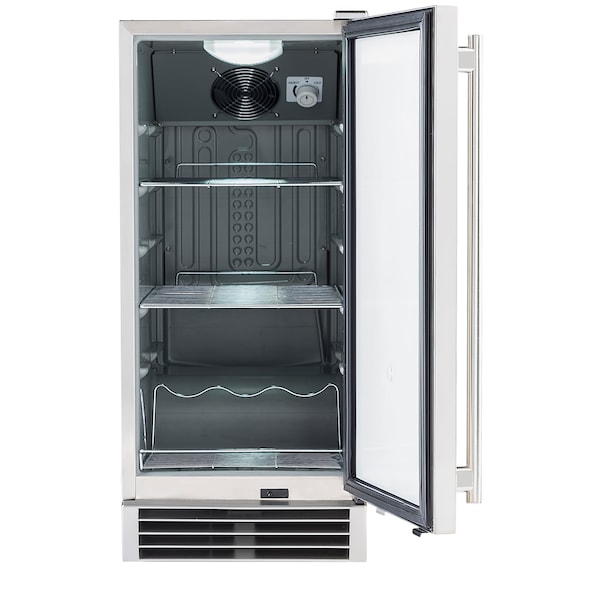 Maxx Ice Refrigerator 3 cu.ft., Outdoor, Stainless Steel - MCR3U-O