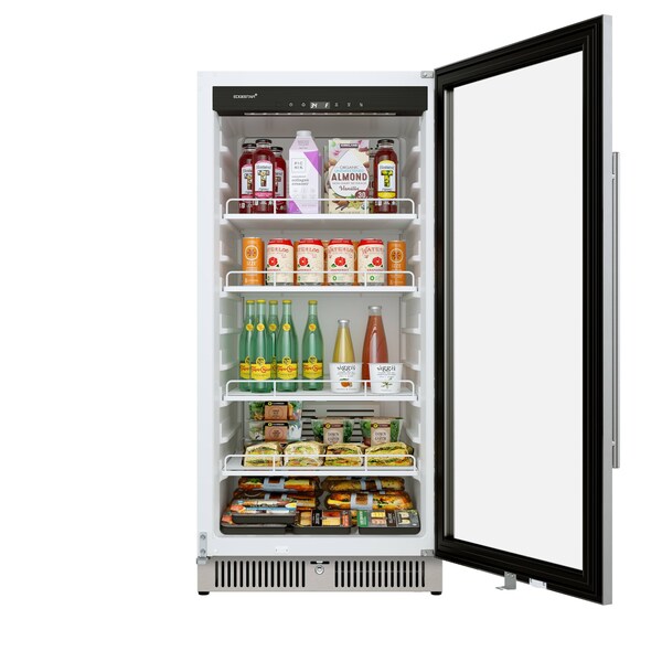 Edgestar 24 Inch Wide 953 Cu Ft Commercial Beverage Merchandiser W Temperature Alarm and Reversible Door - VBM91SS