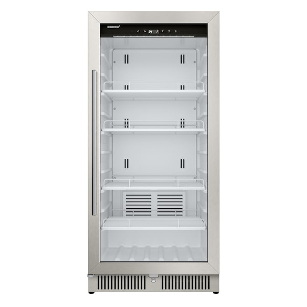 Edgestar 24 Inch Wide 953 Cu Ft Commercial Beverage Merchandiser W Temperature Alarm and Reversible Door - VBM91SS