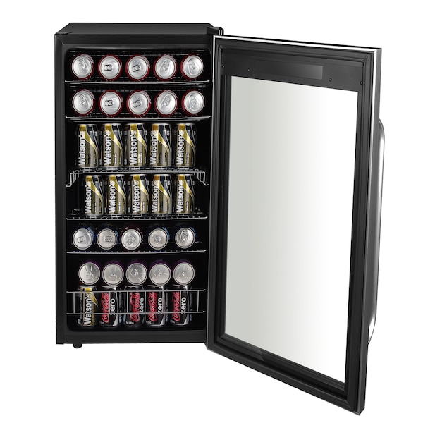Whynter Freestanding Beverage Refrigerator, Digital Control and Internal Fan - BR-1211DS