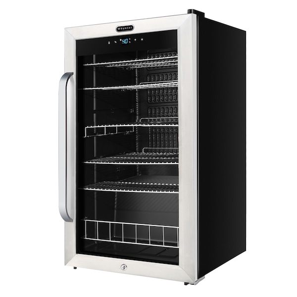 Whynter Freestanding Beverage Refrigerator, Digital Control and Internal Fan - BR-1211DS