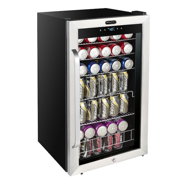Whynter Freestanding Beverage Refrigerator, Digital Control and Internal Fan - BR-1211DS