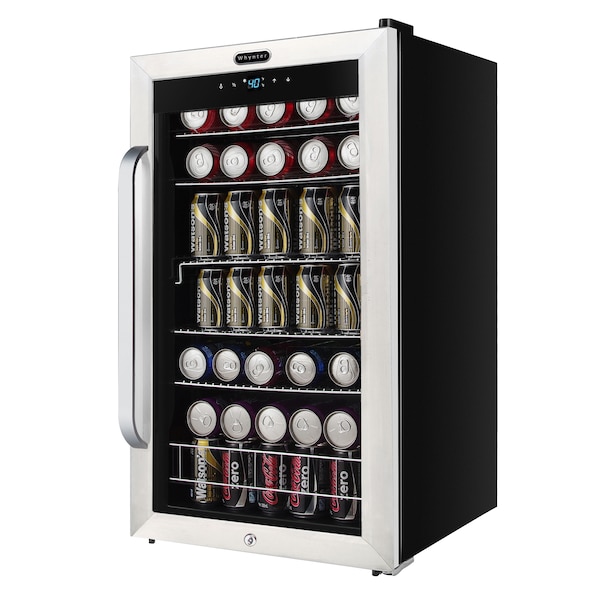 Whynter Freestanding Beverage Refrigerator, Digital Control and Internal Fan - BR-1211DS