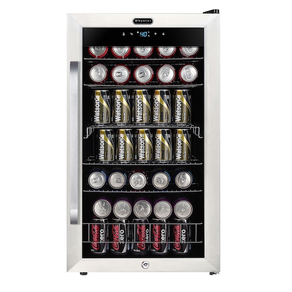 Whynter Freestanding Beverage Refrigerator, Digital Control and Internal Fan - BR-1211DS