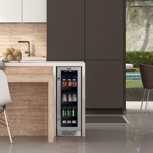 Whynter 12 inch Built-In 60 Can Undercounter Stainless Steel Beverage Refrigerator - BBR-638SB