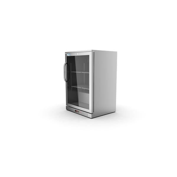 Koolmore One Door Stainless Steel Back Bar Cooler Counter Height Beverage Refrigerator, Mini Drink Fridge - BC-1DSW-SS
