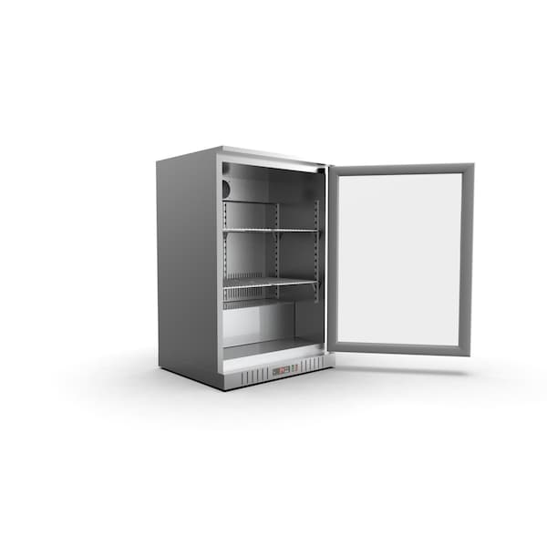 Koolmore One Door Stainless Steel Back Bar Cooler Counter Height Beverage Refrigerator, Mini Drink Fridge - BC-1DSW-SS
