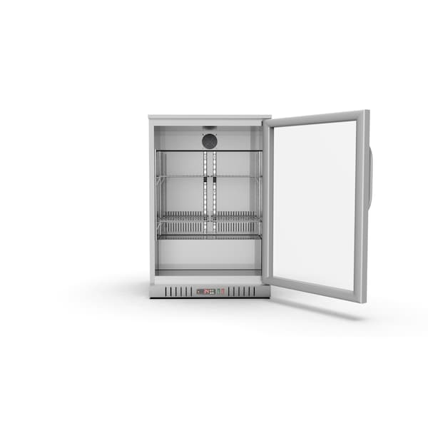 Koolmore One Door Stainless Steel Back Bar Cooler Counter Height Beverage Refrigerator, Mini Drink Fridge - BC-1DSW-SS
