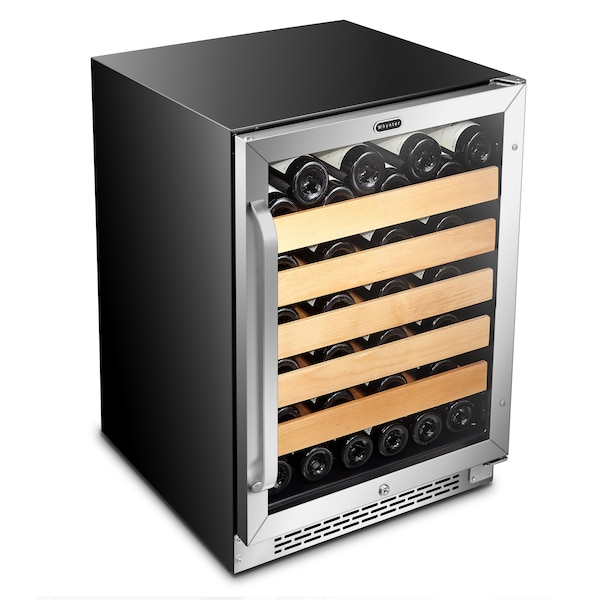 Whynter 24" Built-In Stainless Steel 54 Bottle Wine Refrigerator Cooler - BWR-541STS