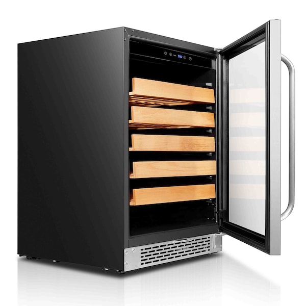 Whynter 24" Built-In Stainless Steel 54 Bottle Wine Refrigerator Cooler - BWR-541STS