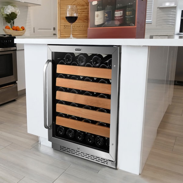Whynter 24" Built-In Stainless Steel 54 Bottle Wine Refrigerator Cooler - BWR-541STS