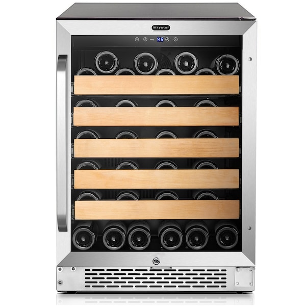 Whynter 24" Built-In Stainless Steel 54 Bottle Wine Refrigerator Cooler - BWR-541STS