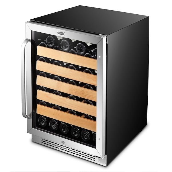 Whynter 24" Built-In Stainless Steel 54 Bottle Wine Refrigerator Cooler - BWR-541STS