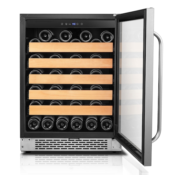 Whynter 24" Built-In Stainless Steel 54 Bottle Wine Refrigerator Cooler - BWR-541STS