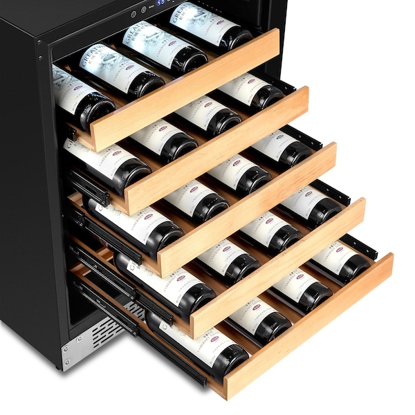 Whynter 24" Built-In Stainless Steel 54 Bottle Wine Refrigerator Cooler - BWR-541STS