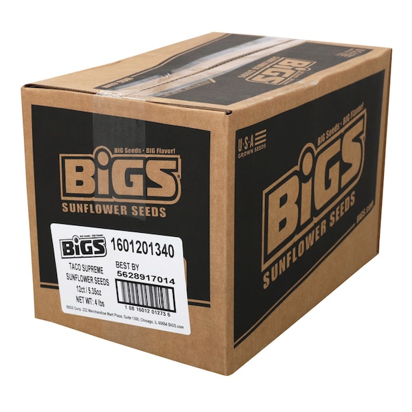 Semillas de Girasol con cáscara Bigs Taco Bell Taco Supreme de 5.35 oz., PK12 - 1601201340
