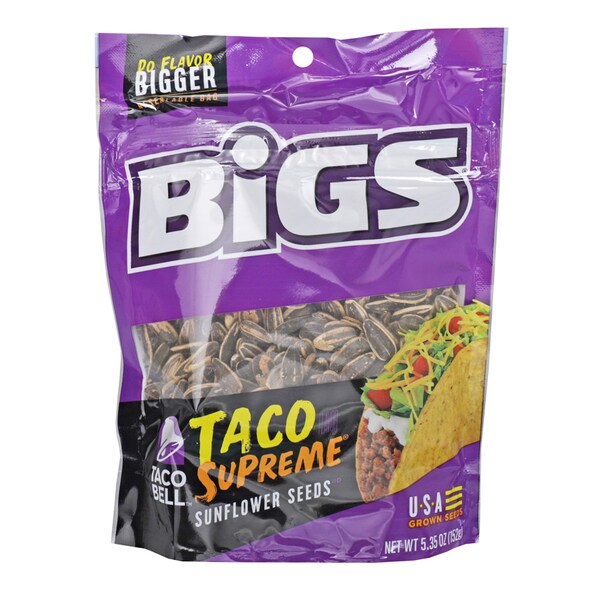 Semillas de Girasol con cáscara Bigs Taco Bell Taco Supreme de 5.35 oz., PK12 - 1601201340