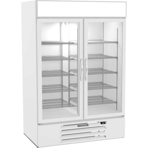Beverage-Air Glass Door Merchandiser, Freezer, 46.2 cu. ft. Capacity, White - MMF49HC-1-W