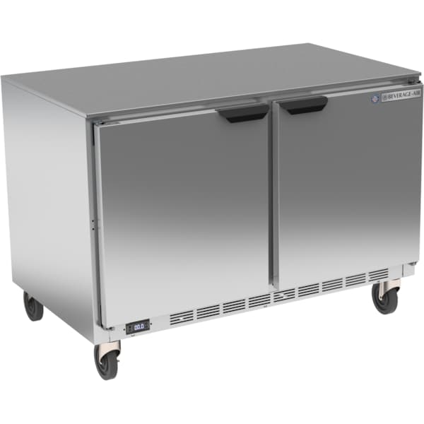 Beverage-Air Freezer, Undercounter, 48" W, 2 Door, 13.9 cu. ft., 115 Volt - UCF48AHC
