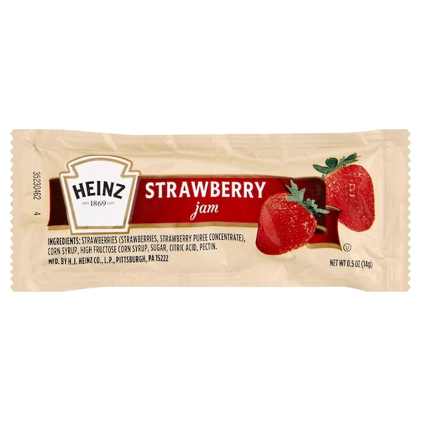 Mermelada de Fresa Heinz Heinz, paquete de 0.5 oz, PK200 - 10013000540404