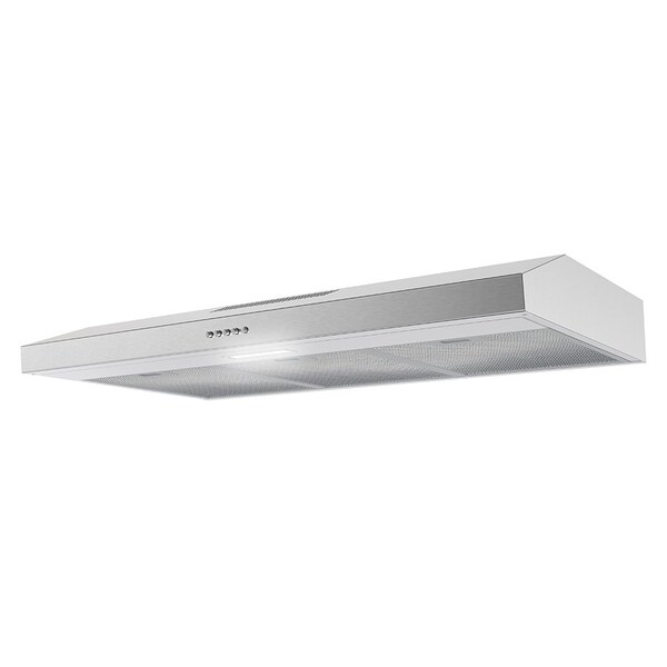 Streamline 36 in. Lagundo Ducted Undermount 80 CFM Range Hood in Brushed Stainless Steel - T-10549-1-DT