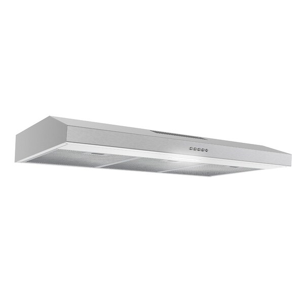 Streamline 36 in. Lagundo Ducted Undermount 80 CFM Range Hood in Brushed Stainless Steel - T-10549-1-DT