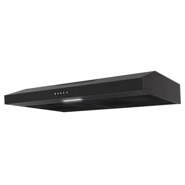 Streamline 30 in. Castellaro Ductless Undermount 80 CFM Range Hood in Grit Black - T-3208-4-DL