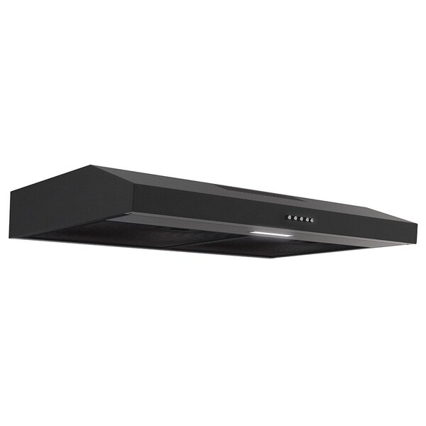 Streamline 30 in. Castellaro Ductless Undermount 80 CFM Range Hood in Grit Black - T-3208-4-DL