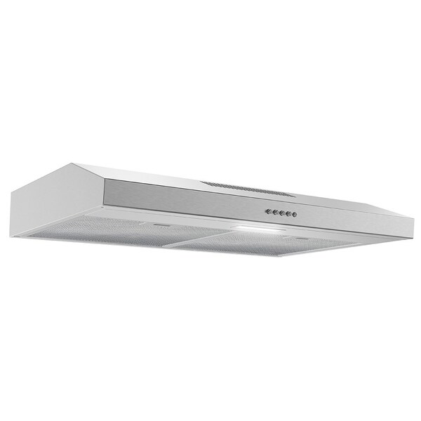 Streamline 30 in. Carmine Ducted Undermount 80 CFM Range Hood in Brushed Stainless Steel - T-3205-1-DT