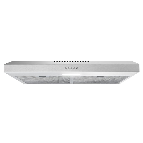 Streamline 30 in. Carmine Ducted Undermount 80 CFM Range Hood in Brushed Stainless Steel - T-3205-1-DT