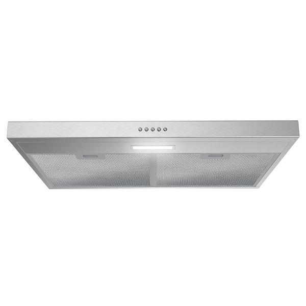 Streamline 30 in. Carmine Ducted Undermount 80 CFM Range Hood in Brushed Stainless Steel - T-3205-1-DT