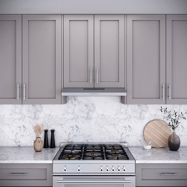 Streamline 30 in. Carmine Ducted Undermount 80 CFM Range Hood in Brushed Stainless Steel - T-3205-1-DT