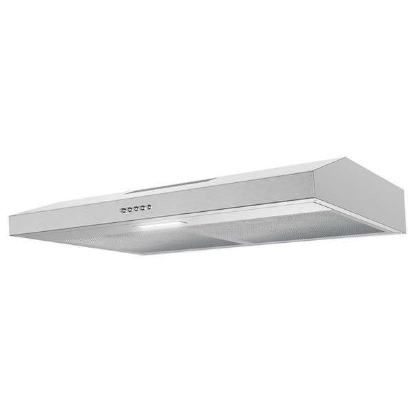 Streamline 30 in. Raffaele Convertible Undermount 80 CFM Range Hood in Brushed Stainless Steel - T-3205-1-CL